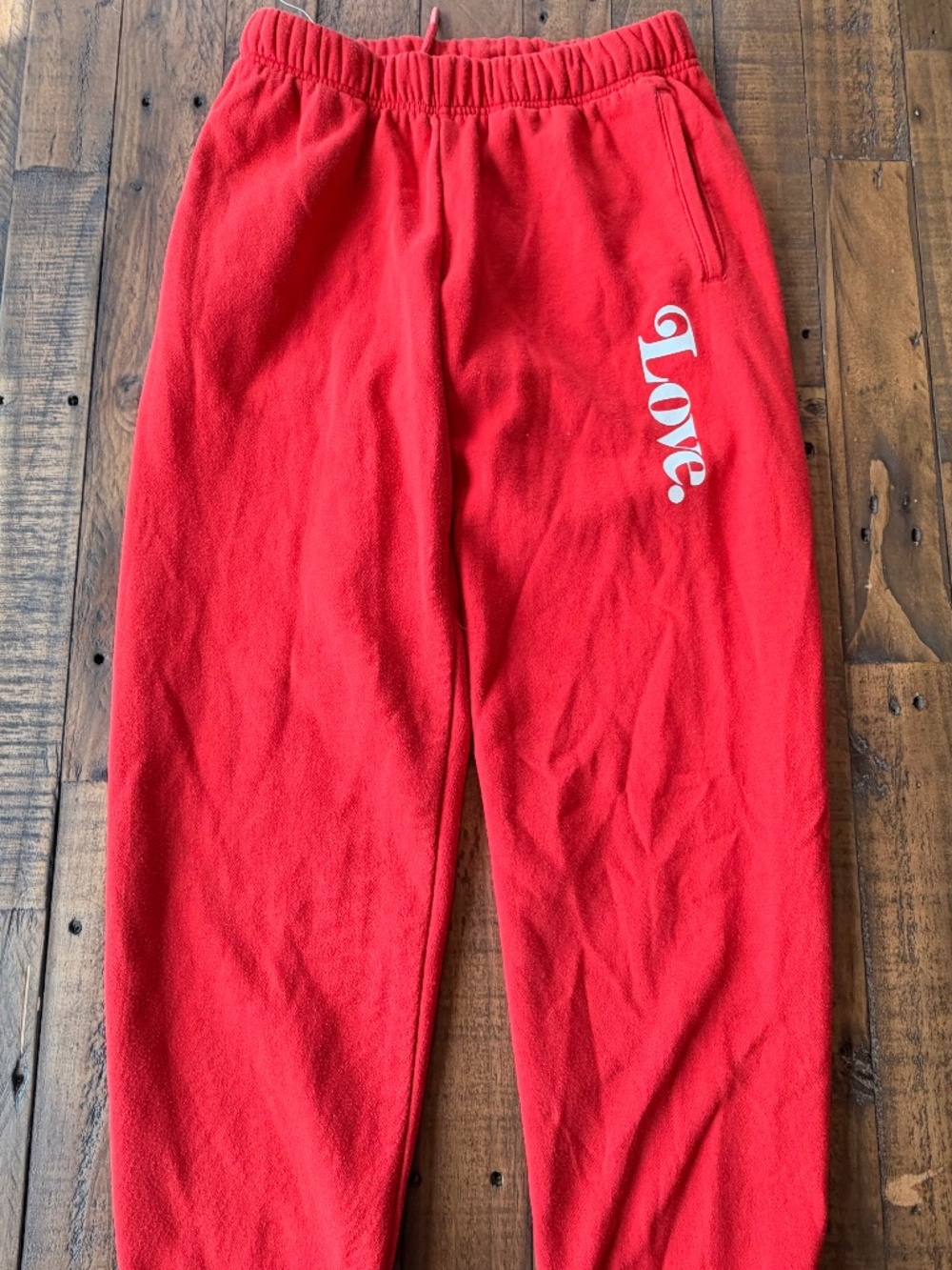 Universal Thread Love Sweatpants Red Fleece Joggers XS